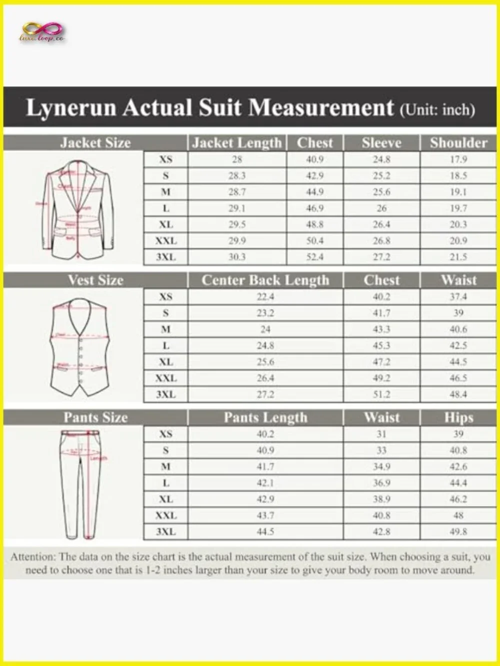 Slim Fit 3 Piece Suit Set Classic Elegant Formal Wedding Prom Party Wear